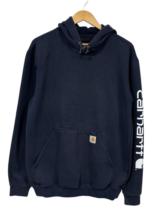 Carhartt Classic Navy Blue Pullover Hoodie Size Medium