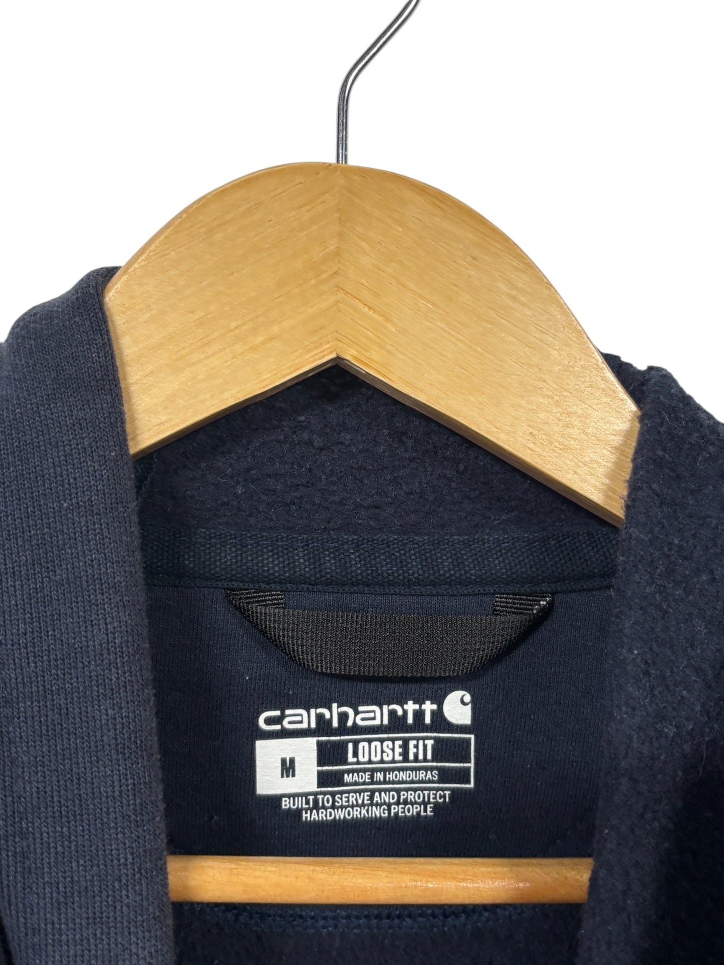 Carhartt Classic Navy Blue Pullover Hoodie Size Medium