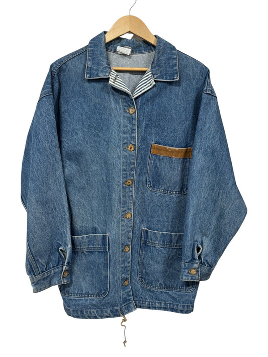 Vintage 90's Denim Chore Coat Size XL