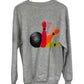 Vintage 90's Russell Athletic Grey Bowling Graphic Sweater Size XXL