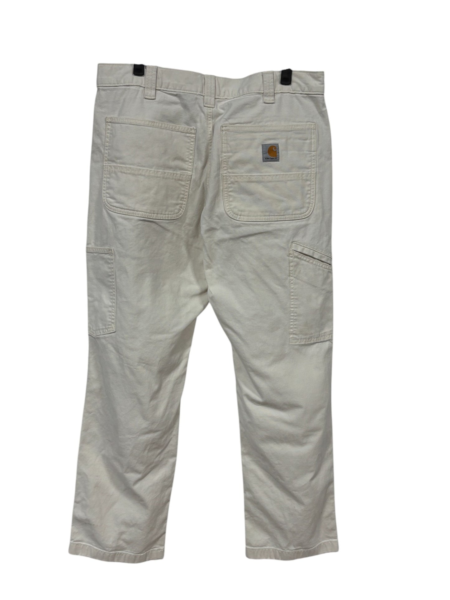 Carhartt White Relaxed Fit Double Knee Carpenter Pants Size 34x30