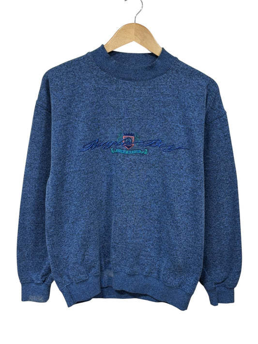 Vintage 90's Bugle Boy Dimension Blue Crewneck Sweater Size Medium