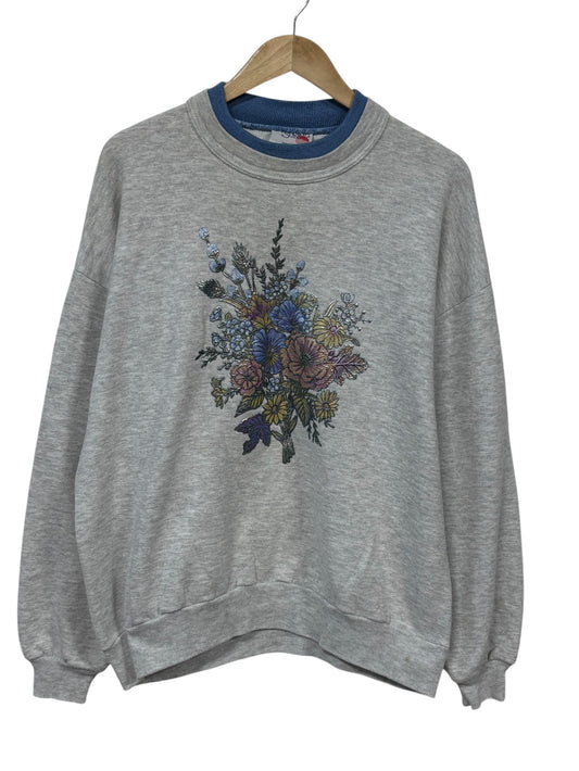 Vintage 90's Flower Arrangement Nature Crewneck Sweater Size XL