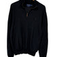 Polo Ralph Lauren Pima Cotton Black Quarter Zip Sweater Size XL