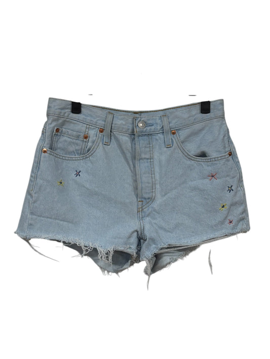 Levi's Women's Embroidered Flower Denim Cutoff Shorts Size 28