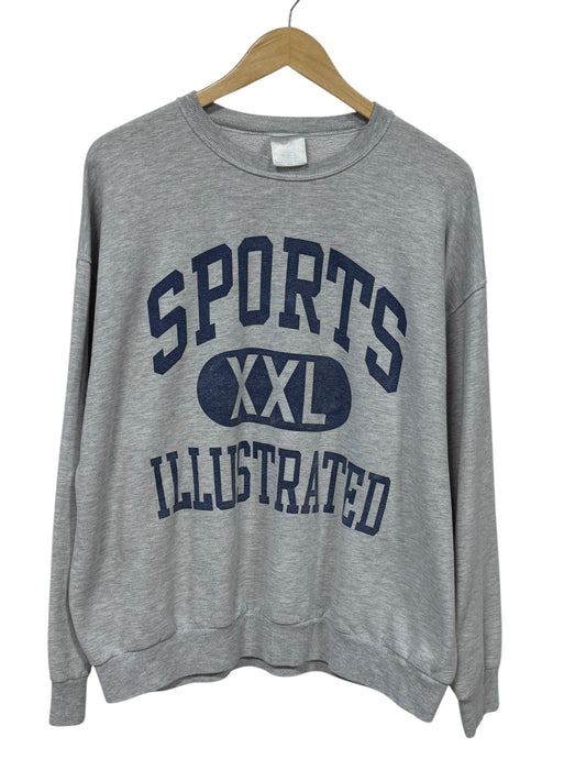 Vintage 90's Sports Illustrated Grey Crewneck Sweater Size XL