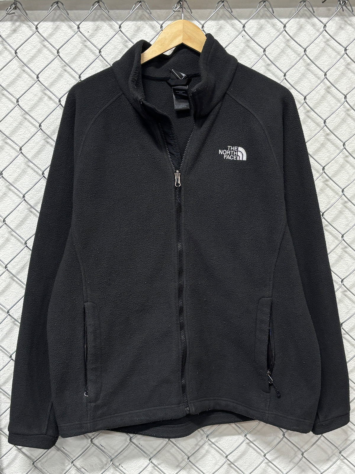The North Face Black Zip Up Fleece Jacket Size Large