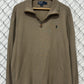 Vintage Polo Ralph Lauren Brown Quarter Zip Sweater Size Large