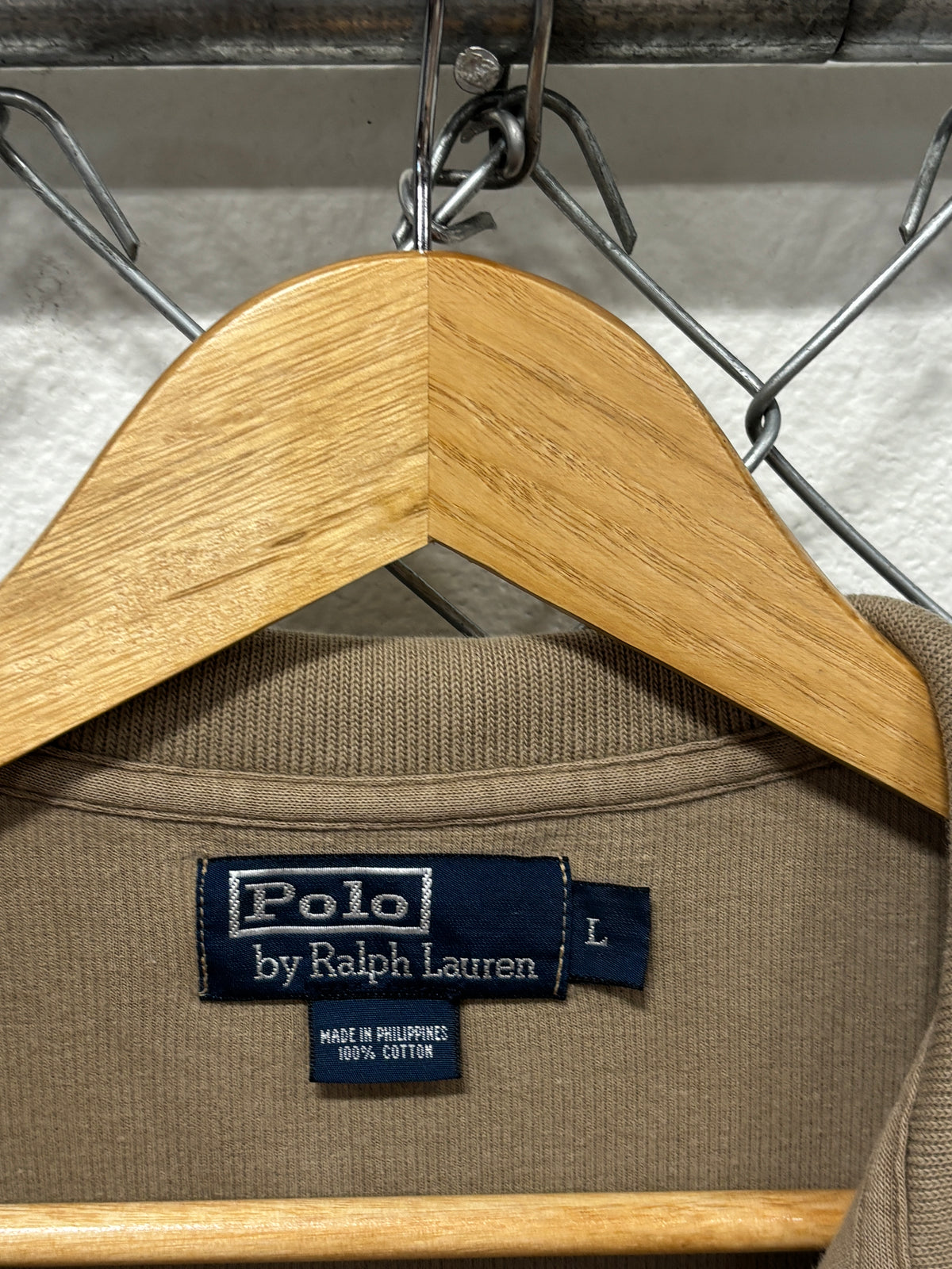 Vintage Polo Ralph Lauren Brown Quarter Zip Sweater Size Large
