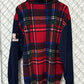 Vintage Nautica Plaid Quarter Zip Fleece Sweater Size XL