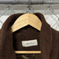 Vintage 80's Calvin Klein Union Made Archive Brown Wool Overcoat Size 14
