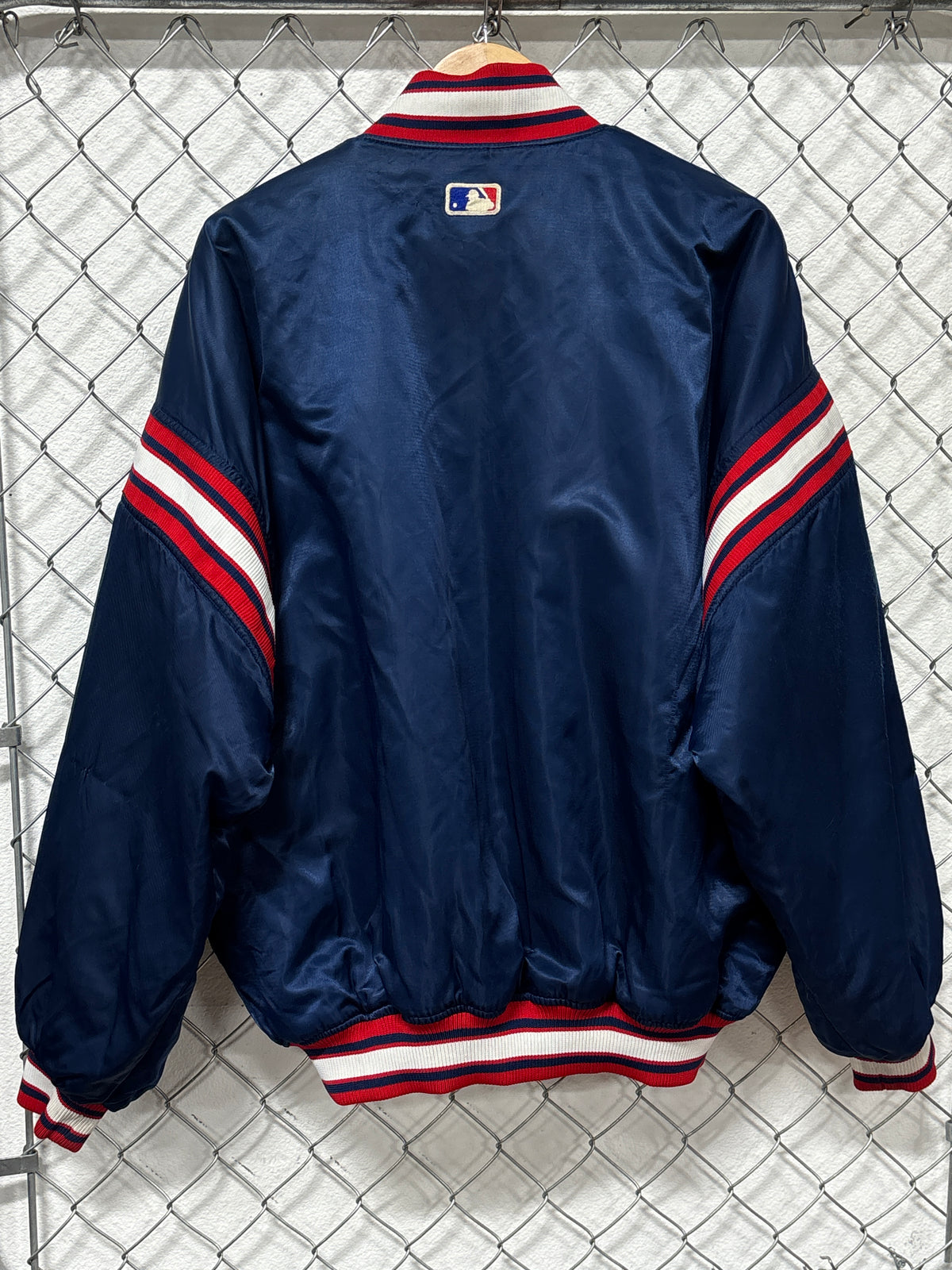 Vintage Starter Diamond Collection Cleveland Indians Nylon Bomber Jacket Size XL