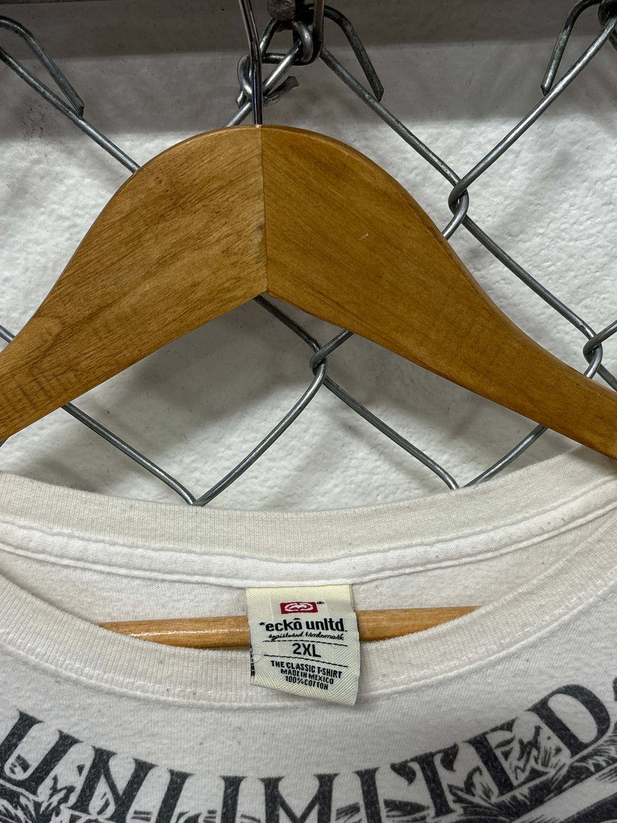 Y2K Ecko Unlimited White Graphic Tee Size XXL