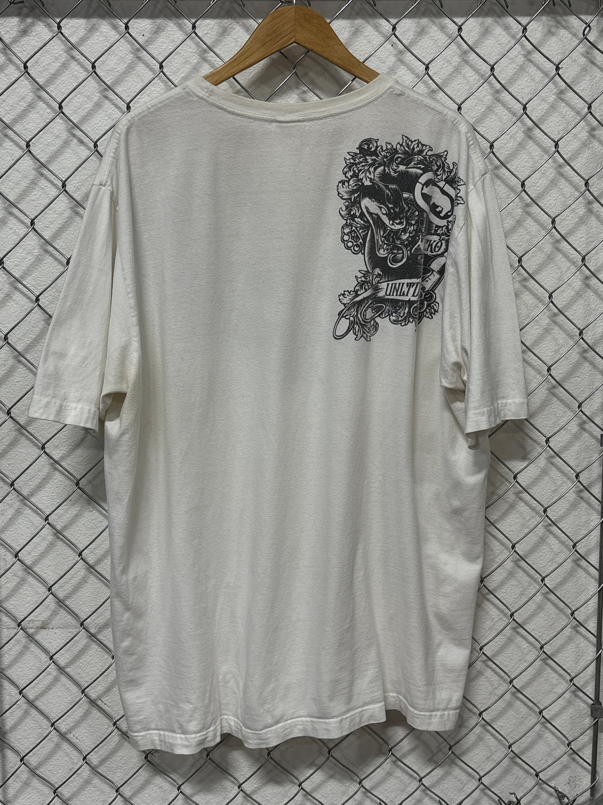 Y2K Ecko Unlimited White Graphic Tee Size XXL