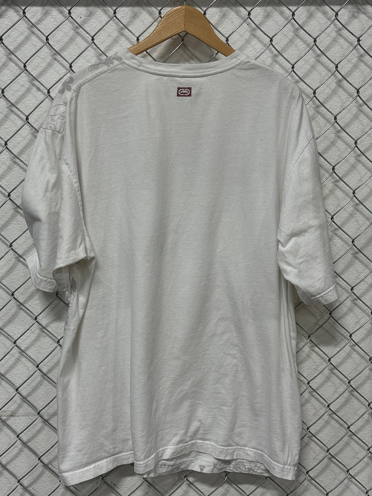 Y2K Ecko Unlimited All Over Print White Graphic Tee Size 3XL