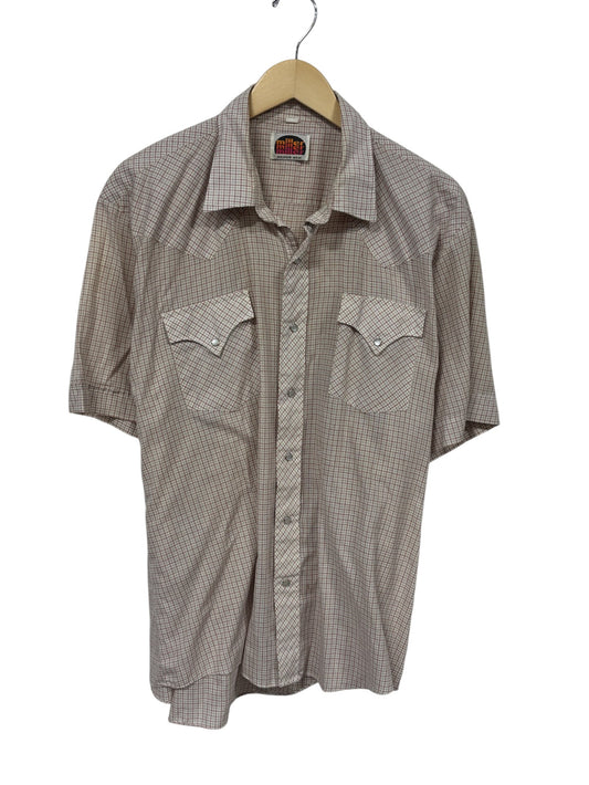 Vintage Miller Western Wear Short Sleeve Pearl Snap Shirt Size XL