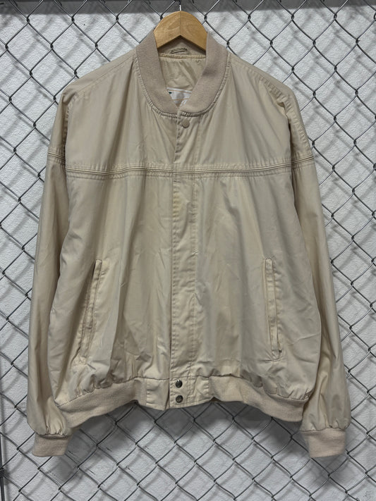 Vintage Arnold Palmer Tan Lightweight Golf Jacket Size Large