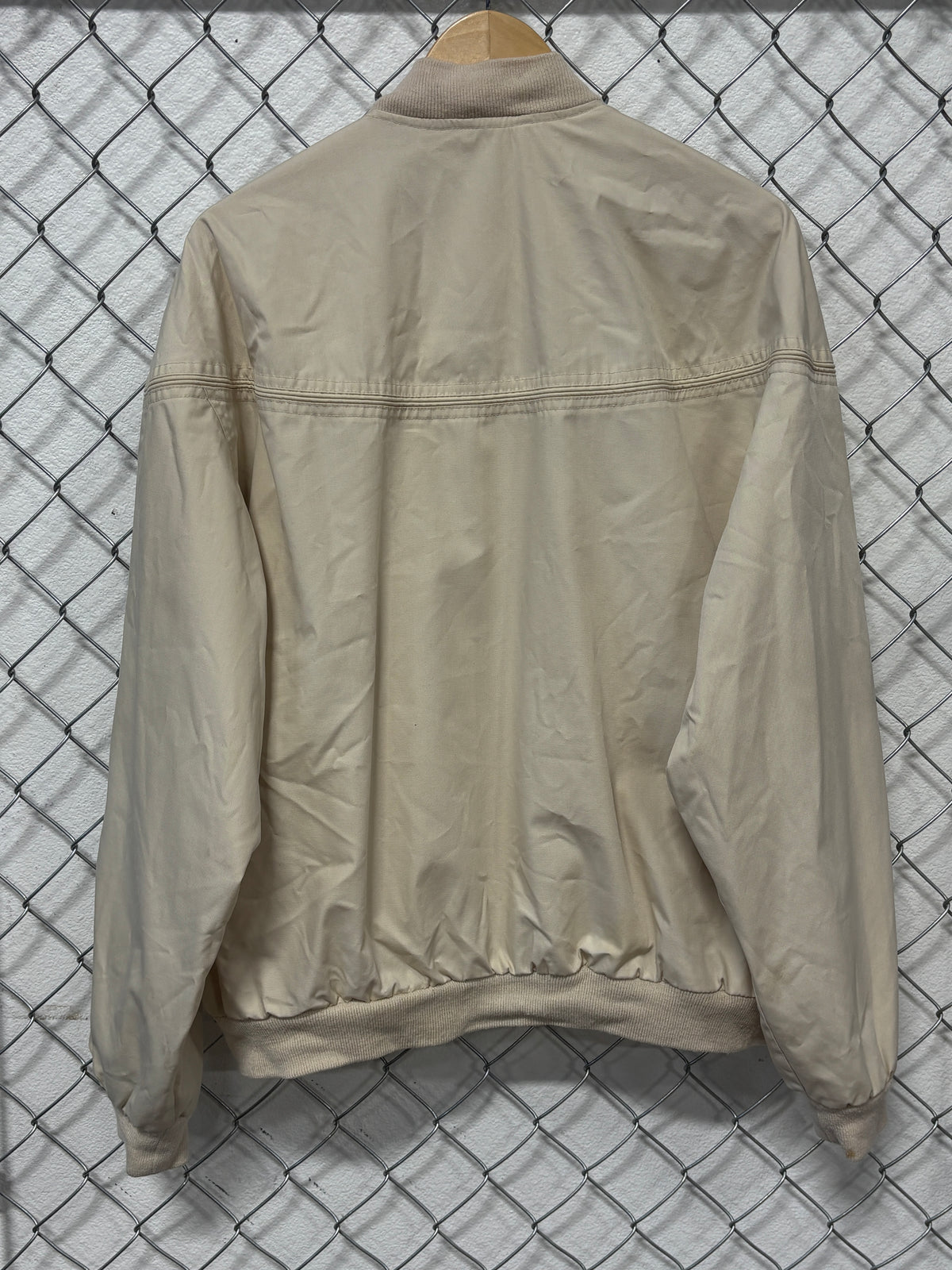 Vintage Arnold Palmer Tan Lightweight Golf Jacket Size Large