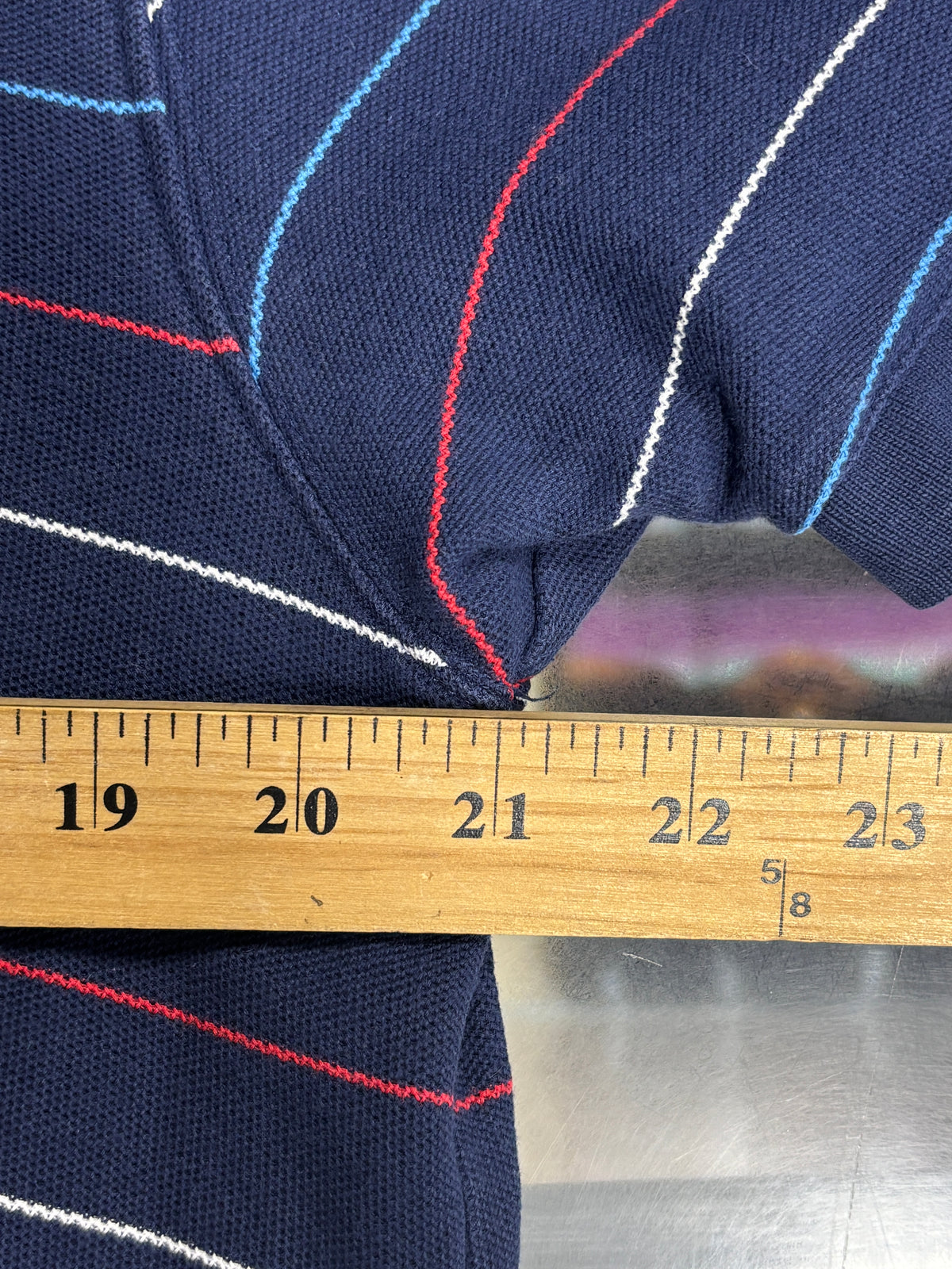 Vintage Patagonia Striped Blue Polo Shirt Size Medium