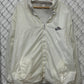 Vintage 90's Nike White Swoosh Nylon Fleece Lined Zip Up Jacket Size XL