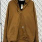 Vintage Carhartt Heavy Weight Insulated Brown Zip Up Hoodie Size XL Tall