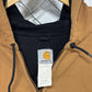Vintage Carhartt Heavy Weight Insulated Brown Zip Up Hoodie Size XL Tall