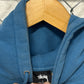 Stussy Blue Sun Logo Pullover Hoodie Size Large
