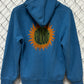 Stussy Blue Sun Logo Pullover Hoodie Size Large