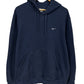 Vintage Y2K Nike Navy Blue Small Swoosh Hoodie Size Large