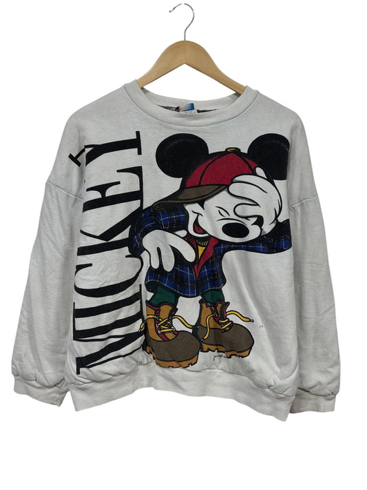 Vintage 90's Mickey Mouse Cartoon Heavy Liner Sweater Size Medium