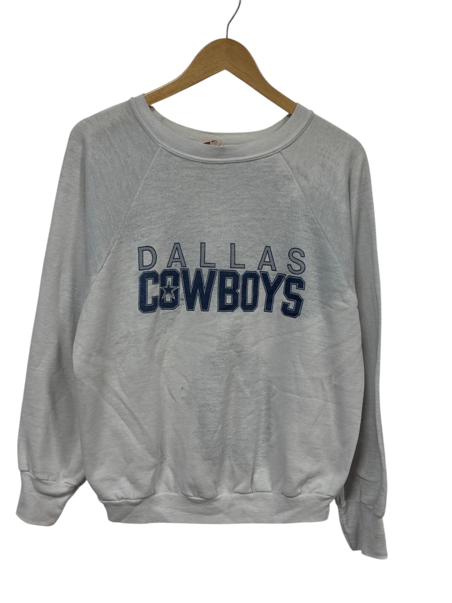 Vintage 80's Logo 7 Dallas Cowboys NFL Crewneck Sweater Size Large