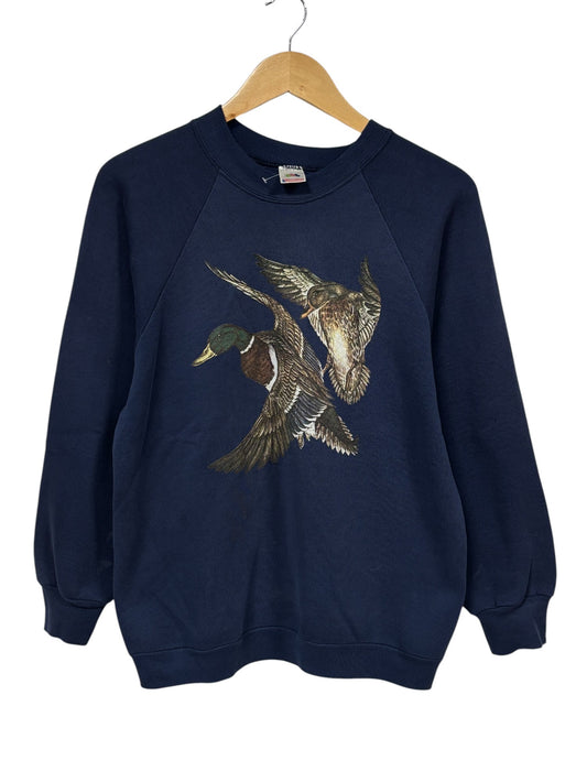 Vintage 90's Ducks Flying Nature Crewneck Sweater Size Large