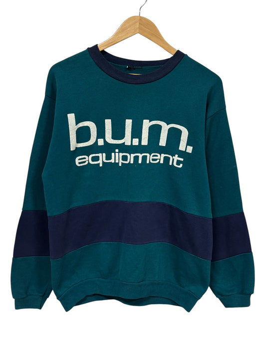 Vintage 90's BUM Equipment Striped Crewneck Sweater Size Large