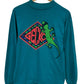 Vintage 80's Gecko Hawaii Long Sleeve Mock Neck Shirt Size Medium