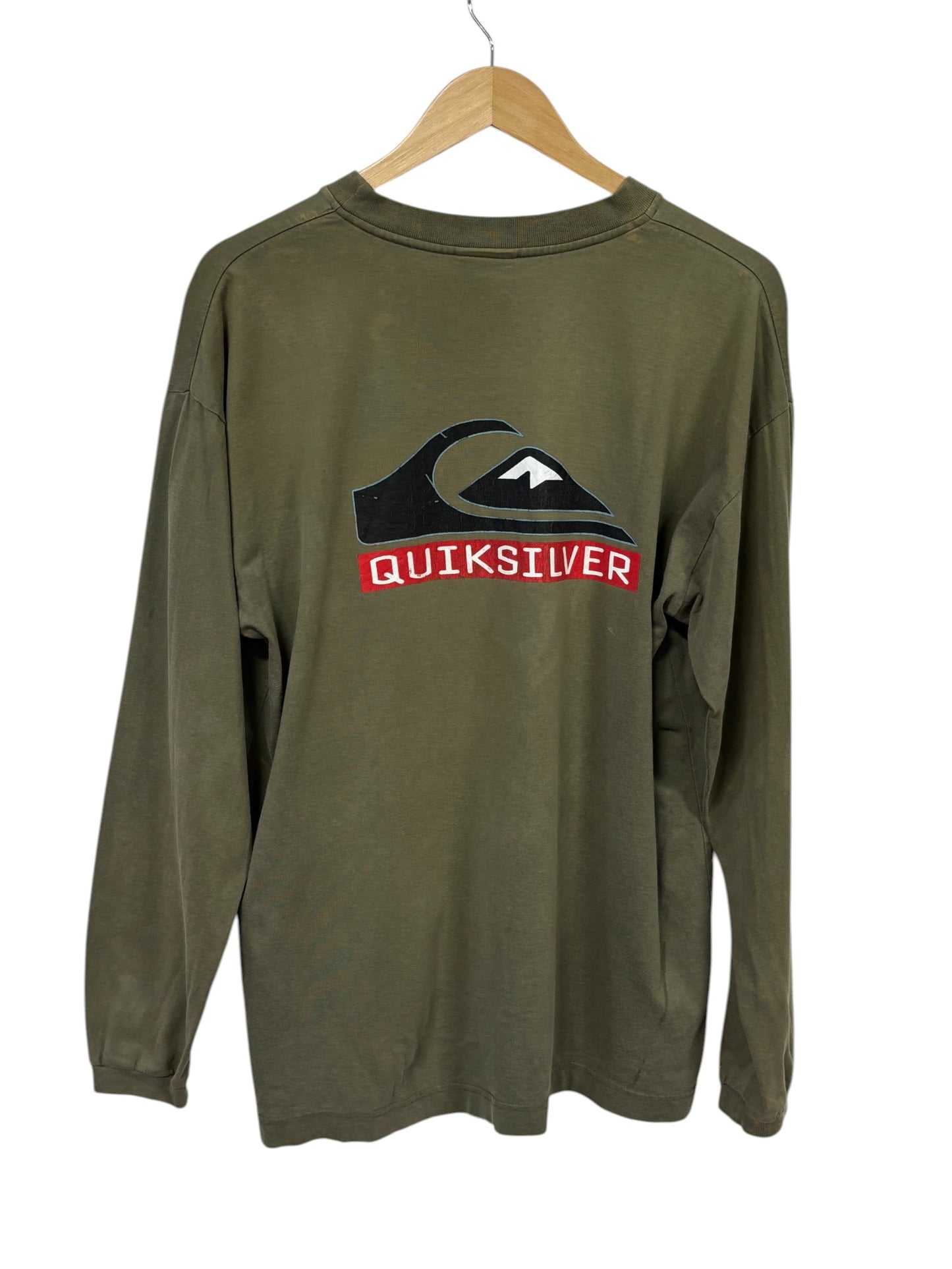 Vintage 90's Quiksilver Classic Logo Long Sleeve Boarding Shirt Size XL