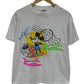 Vintage 80's Disney Mickey Mouse Stamp Cropped Graphic Tee Size Large