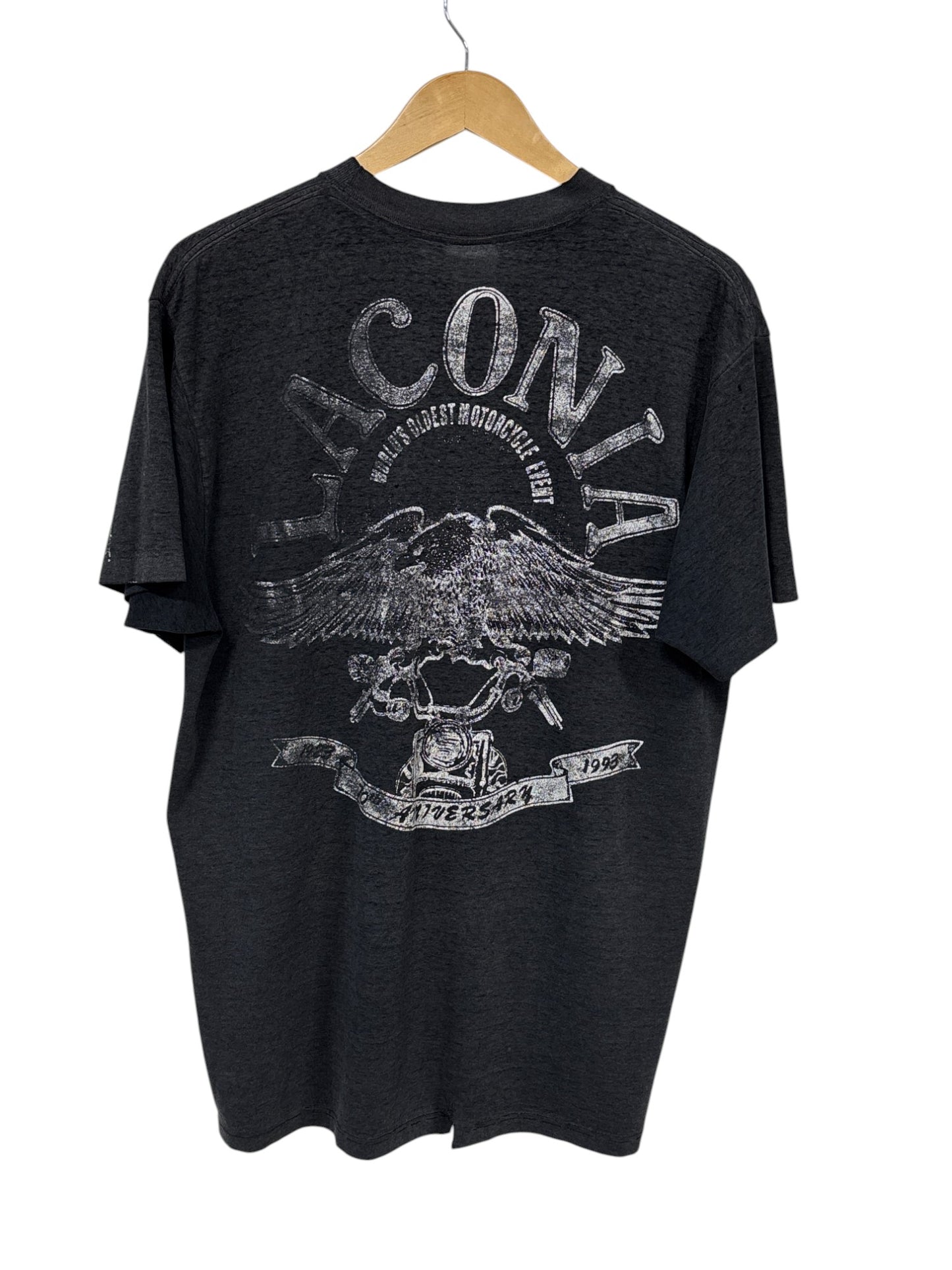 Vintage 1982 Harley Davidson 3D Emblem Wolf Biker Graphic Tee Size XL