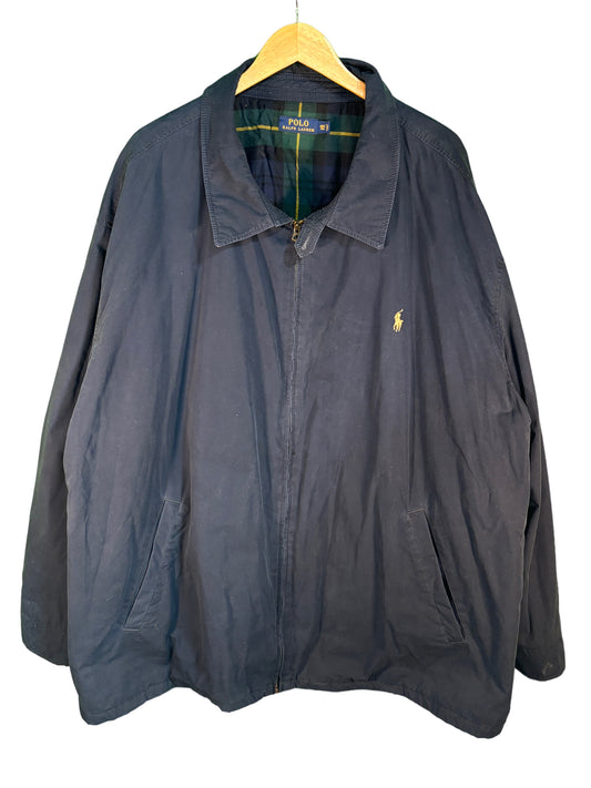 00's Polo Ralph Lauren Herrington Style Navy Blue Jacket Size 4XL Tall