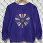 Vintage 90's Women's Hanes Her Way Purple Flower Crewneck Size Large