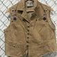 Vintage Women's Wrangler Western Wear Brown Denim Vest Size XL