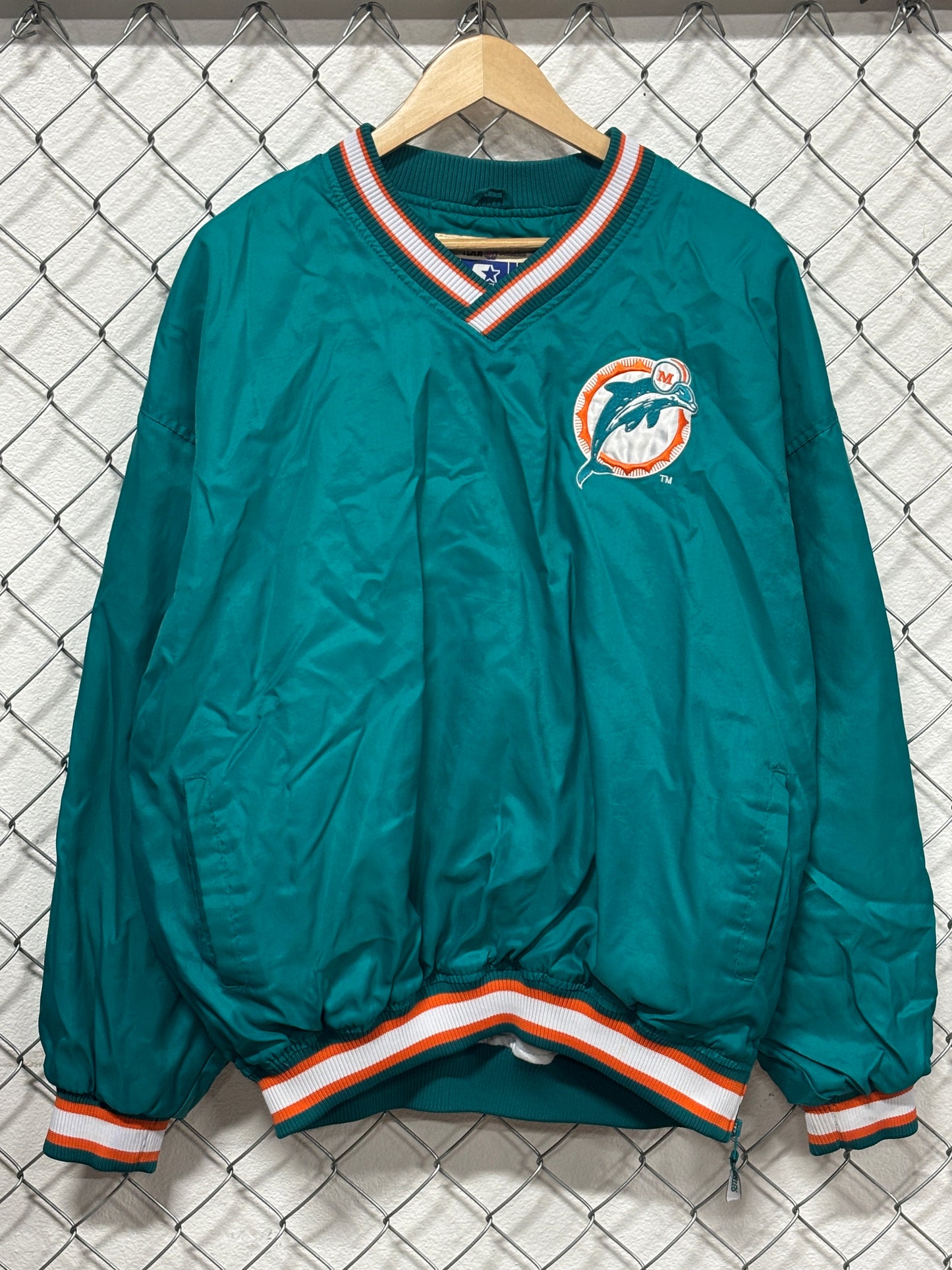 Starter Miami Dolphins Dan Marino #13 Pullover Windbreaker Jacket Size XL