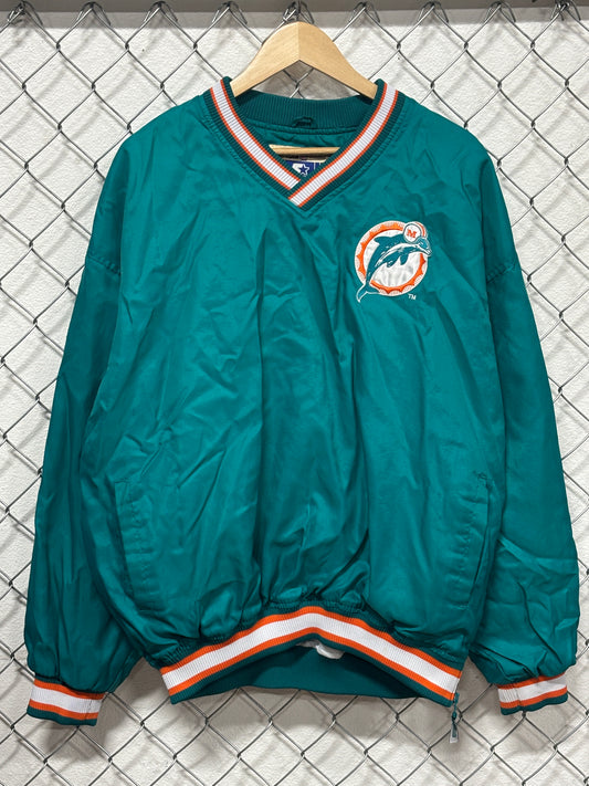 Starter Miami Dolphins Dan Marino #13 Pullover Windbreaker Jacket Size XL