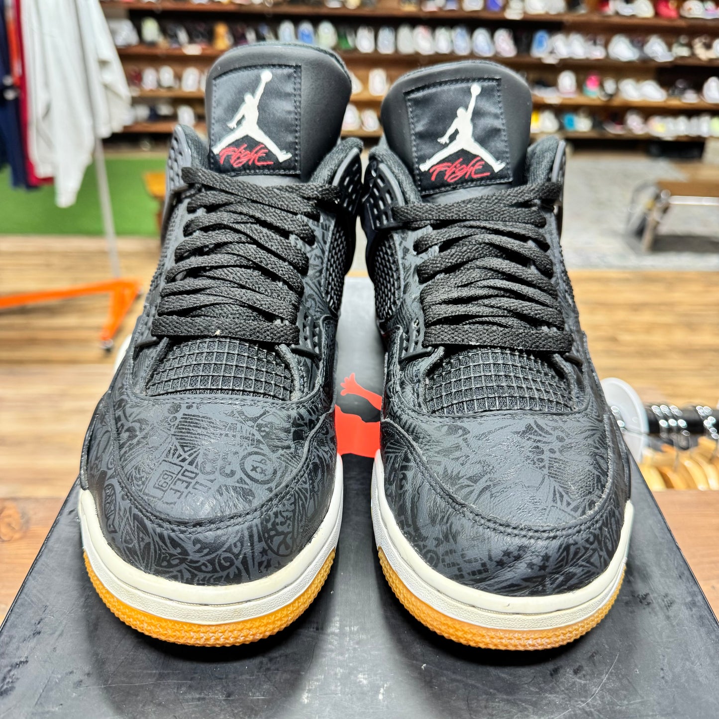 Jordan 4 'Black Gum Laser' Size 12