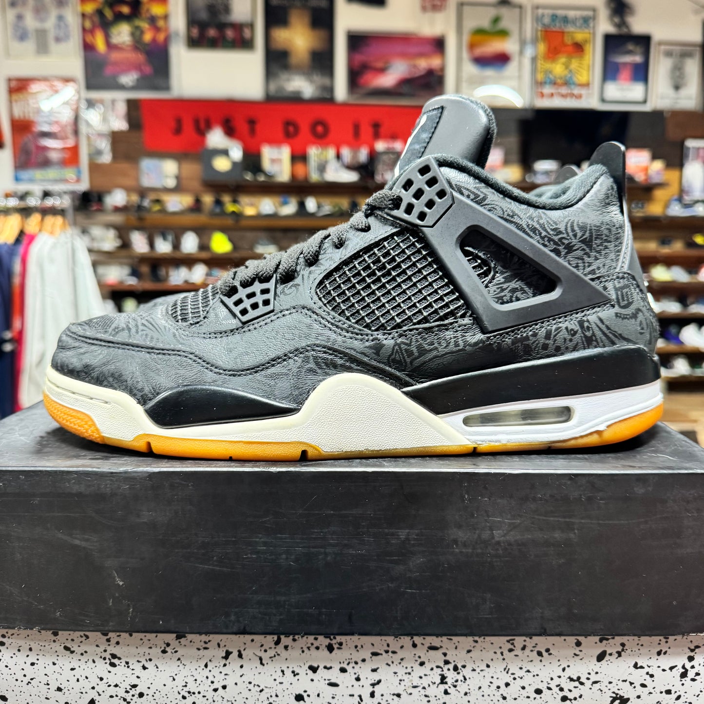 Jordan 4 'Black Gum Laser' Size 12