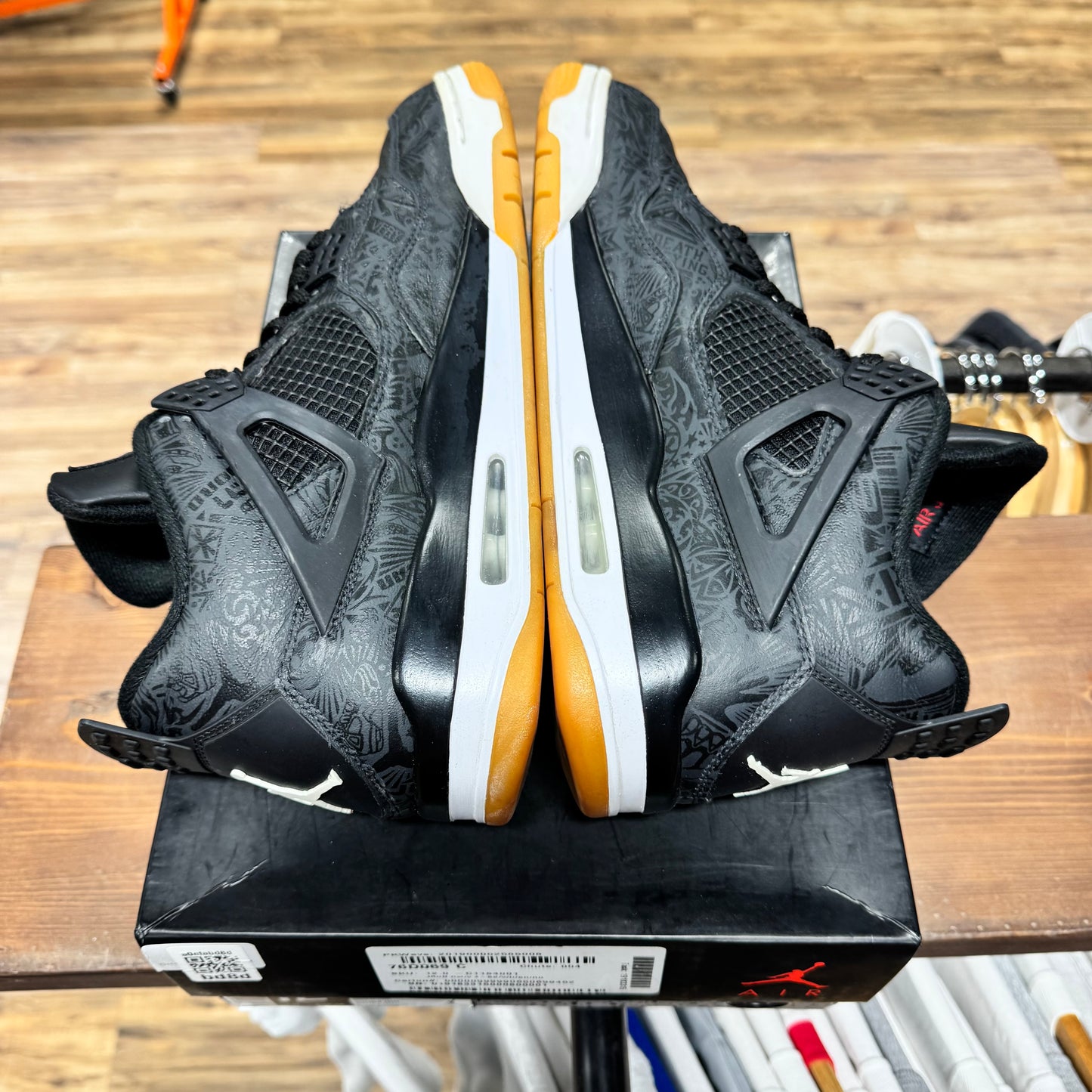 Jordan 4 'Black Gum Laser' Size 12