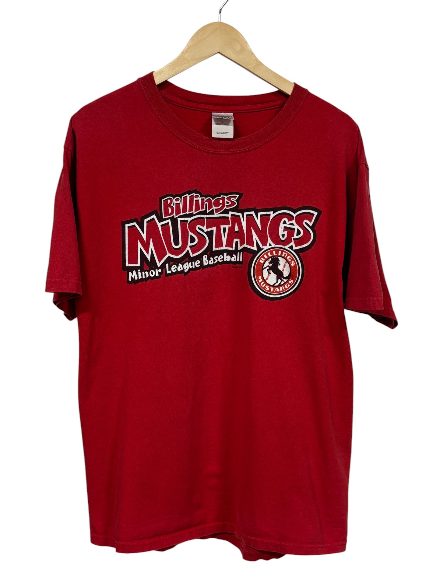 Vintage 00's Billings Mustangs Baseball Graphic Tee Size Large