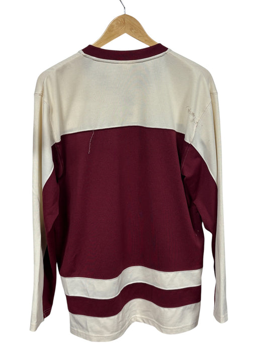 Vintage 90's Colorado Avalanche Jersey Style Long Sleeve Tee Size XL