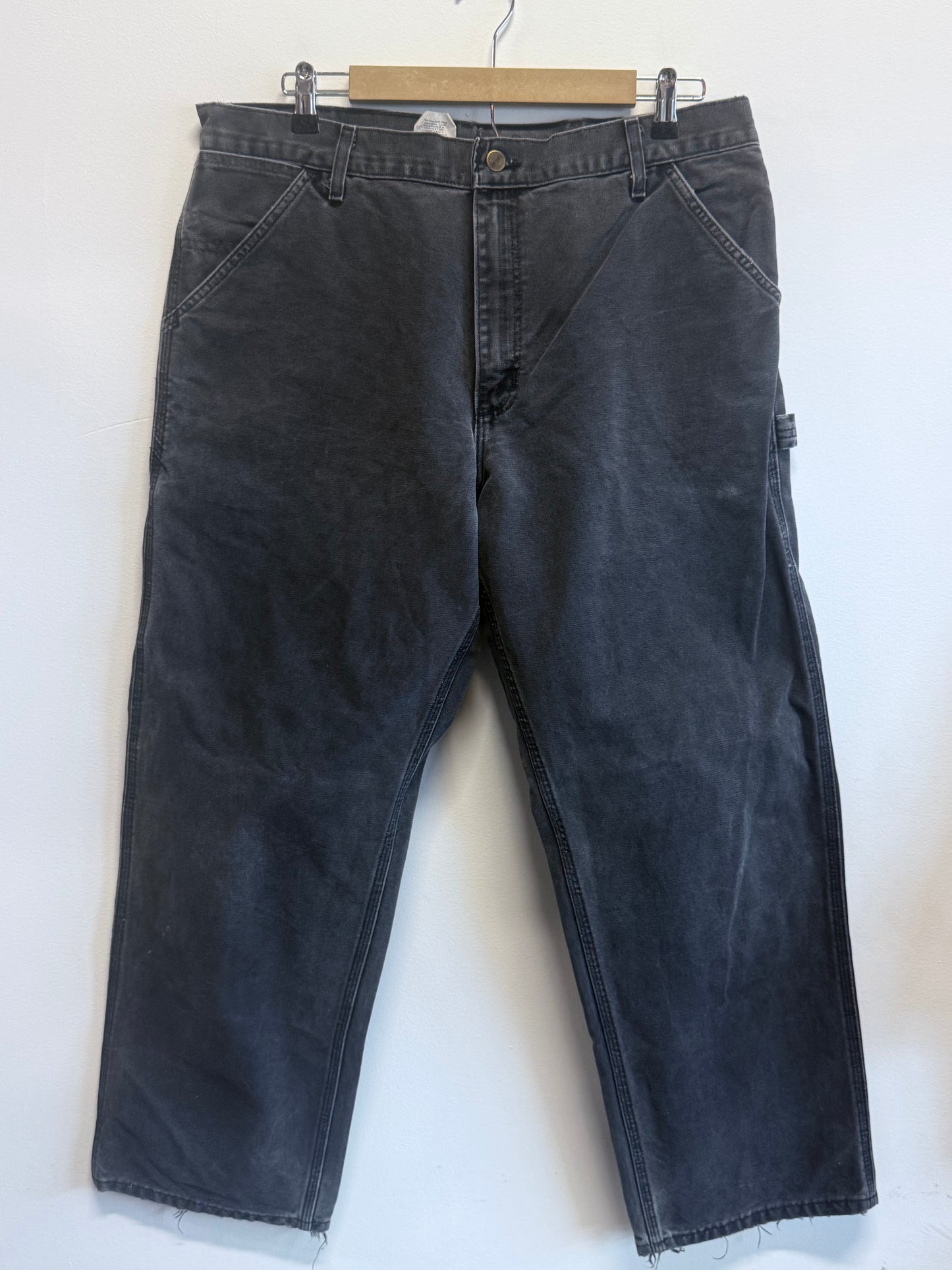 Vintage Carhartt Grey Denim Carpenter Jeans Size 35x29