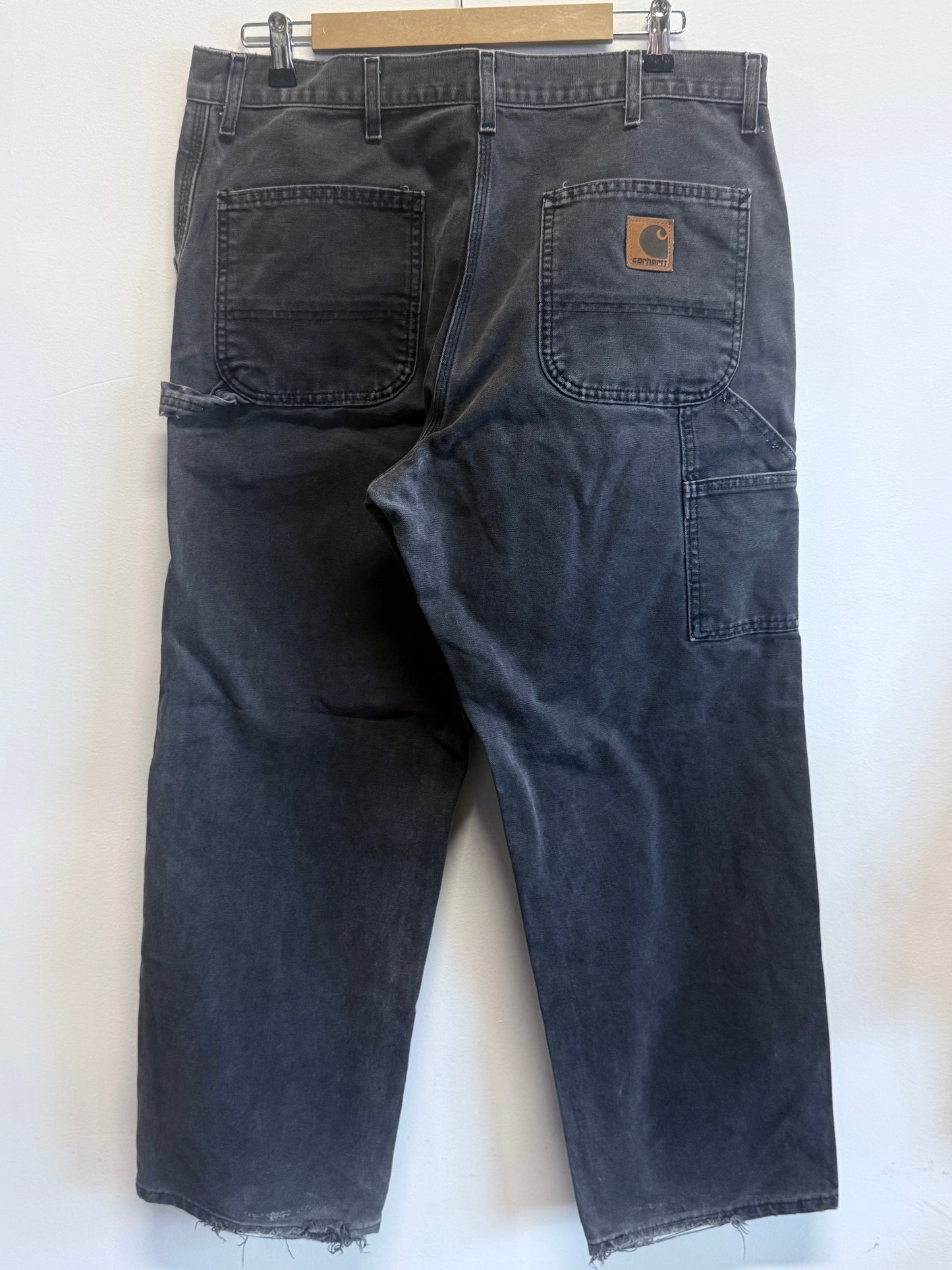 Vintage Carhartt Grey Denim Carpenter Jeans Size 35x29