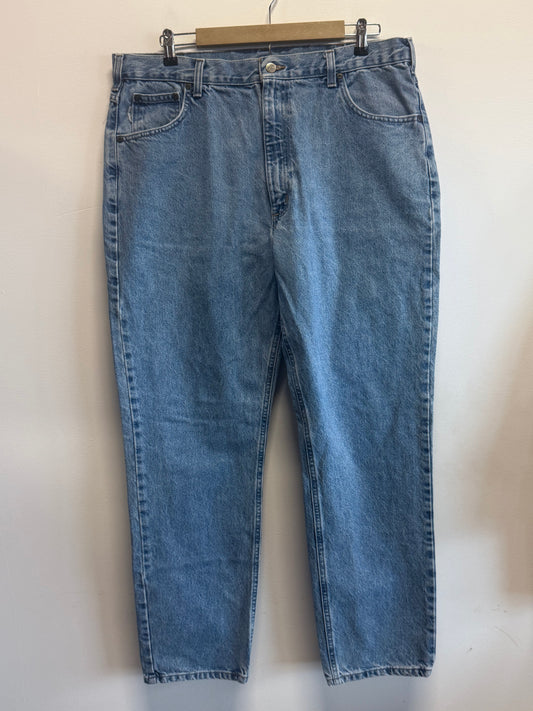 Vintage Carhartt Light Wash Denim Carpenter Jeans Size 37x32